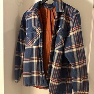 Patagonia Men's Blue Plaid Jacket Large